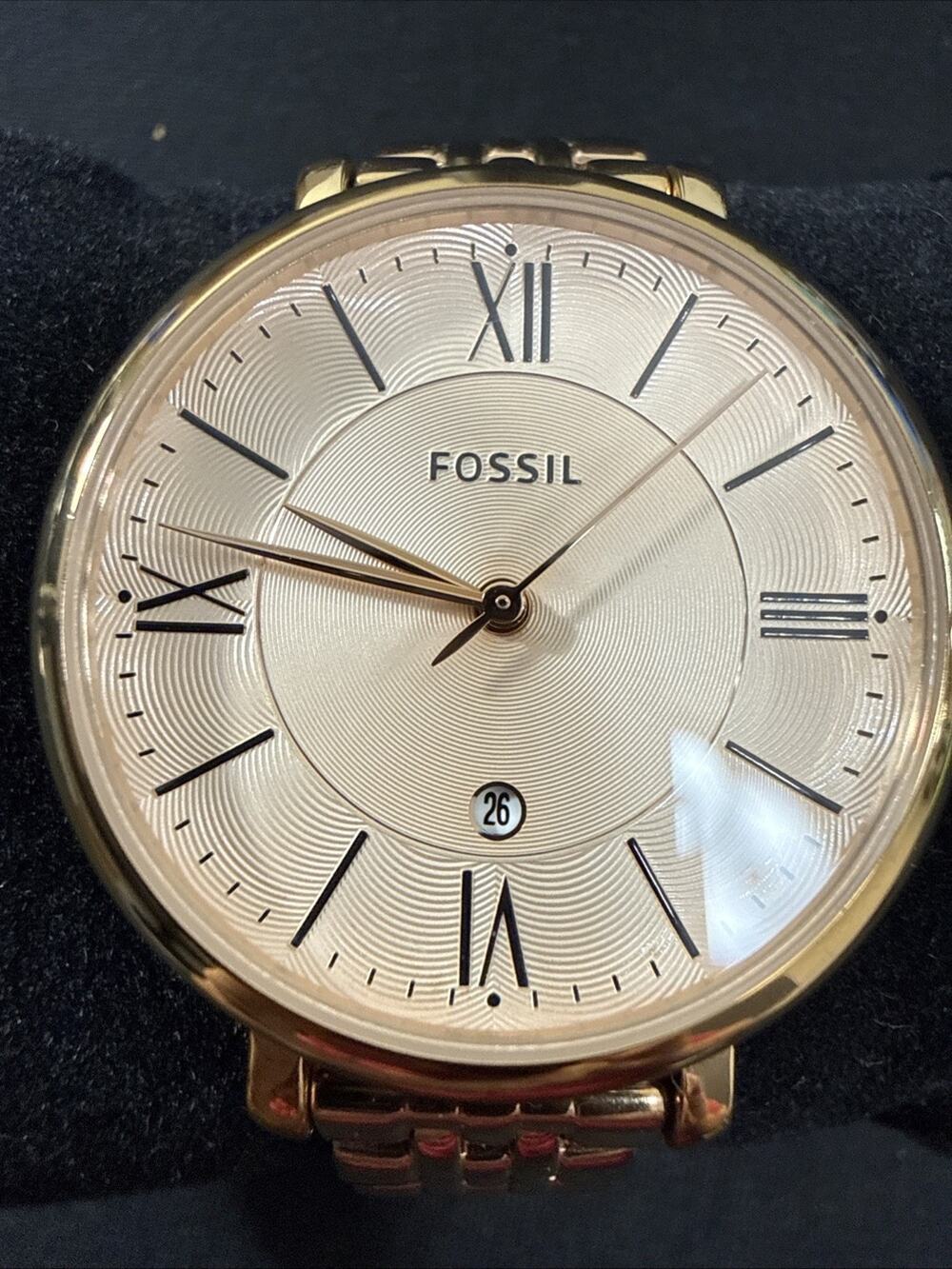 Fossil Jacqueline Women’s Watch ES-3435 New Battery 36mm Case 6” Band (G15)